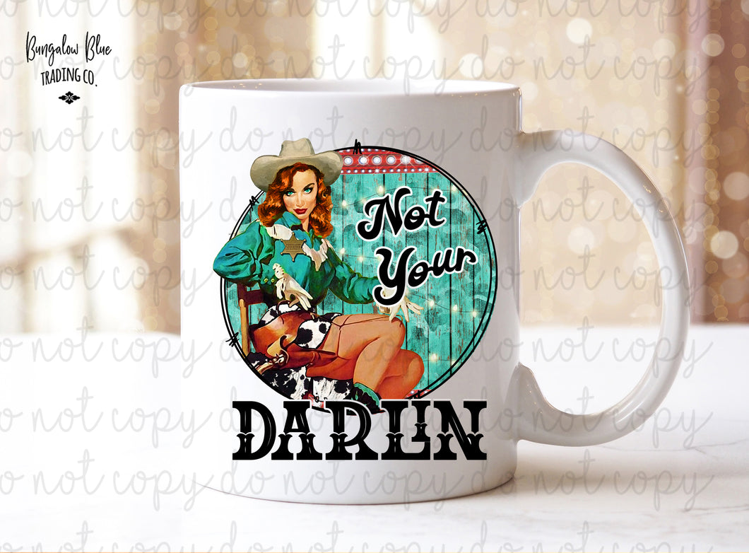 Not Your Darlin Retro Cowgirl Coffee Mug