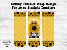 Load image into Gallery viewer, Always Bring Your Own Sunshine 20 oz Skinny Tumbler Wrap Digital Download - Yellow Background
