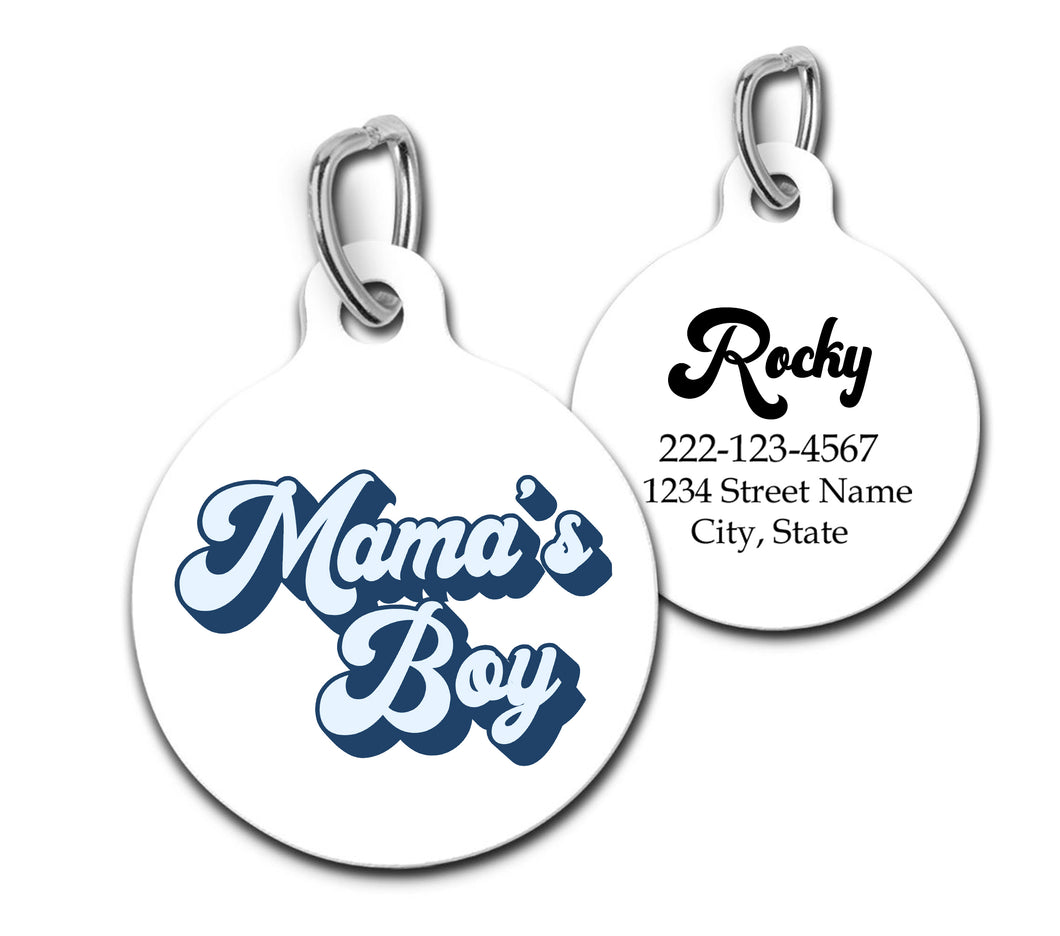 Mama's Boy Pet ID Tag for Cats & Dogs