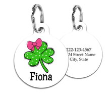 Load image into Gallery viewer, Cute Shamrock Pet ID Tag for Cats &amp; Dogs
