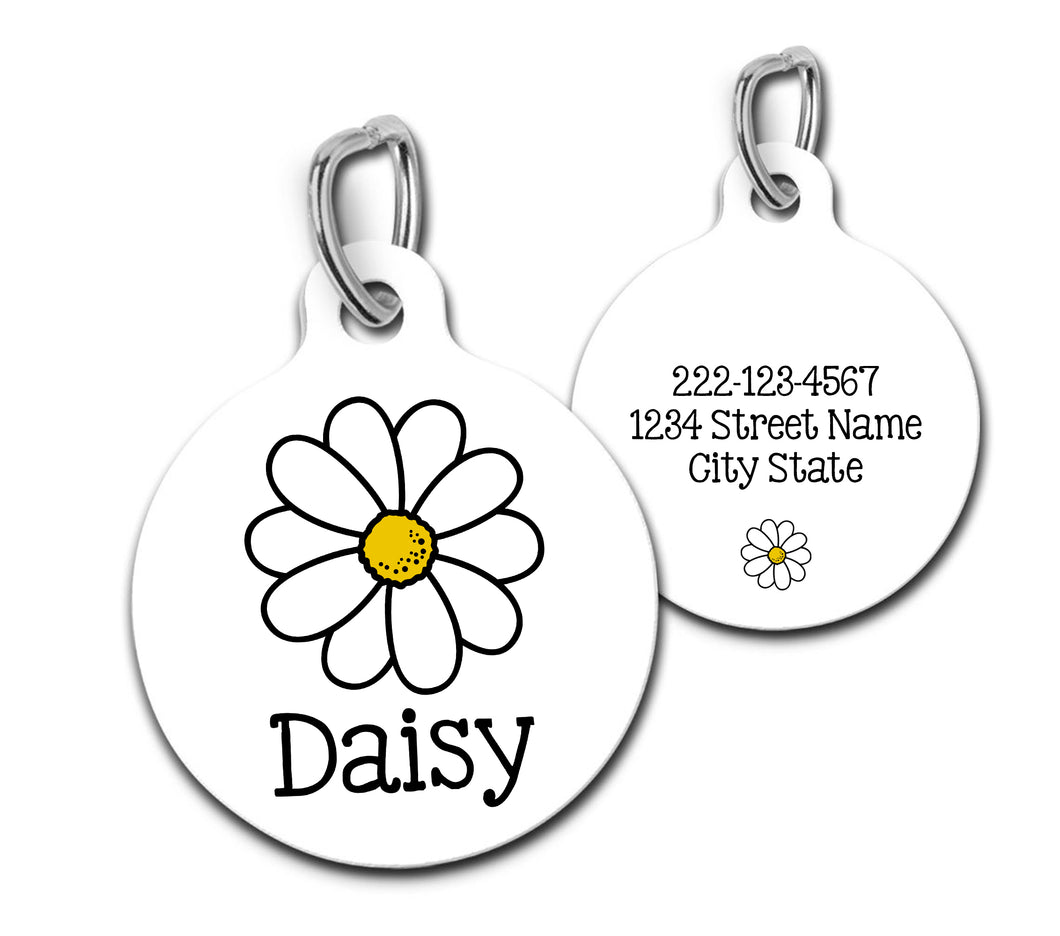 Personalized Daisy Pet ID Tag