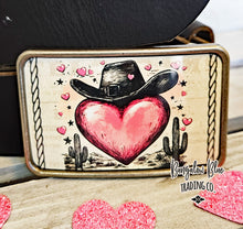 Load image into Gallery viewer, Cowboy Heart Belt Buckle
