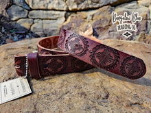 Load image into Gallery viewer, Embossed Leather Snap Belt Strap for Interchangeable Buckle
