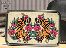 Load image into Gallery viewer, Floral Tiger Belt Buckle
