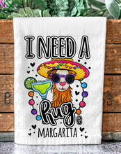 Load image into Gallery viewer, I Need a HUGe Margarita Funny Llama Tea Towel
