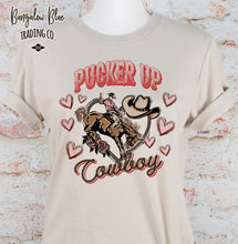 Load image into Gallery viewer, Pucker Up Cowboy Valentine T Shirt
