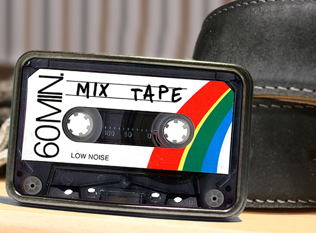 Cassette Mix Tape Belt Buckle