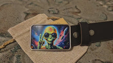 Load and play video in Gallery viewer, Alien Peace Sign Belt Buckle
