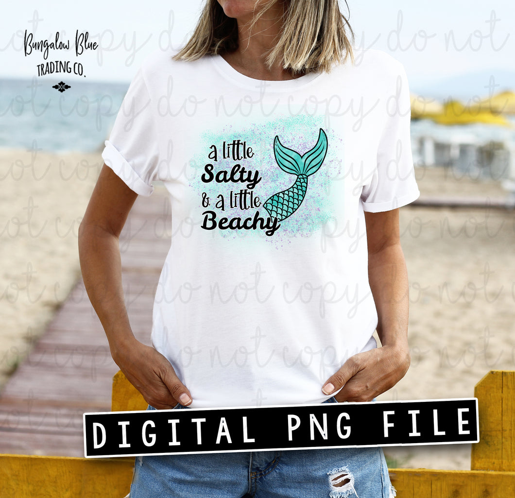 A Little Salty A Little Beach Mermaid Digital Design Download