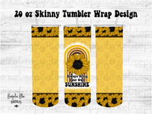 Load image into Gallery viewer, Always Bring Your Own Sunshine 20 oz Skinny Tumbler Wrap Digital Download - Yellow Background
