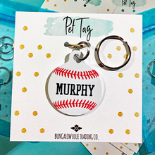Load image into Gallery viewer, Personalized Baseball Pet ID Tag

