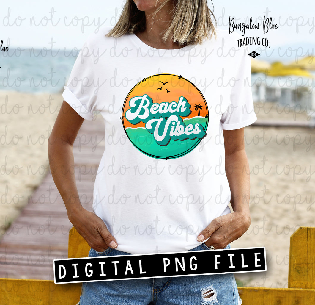 Beach Vibes Digital Design Download