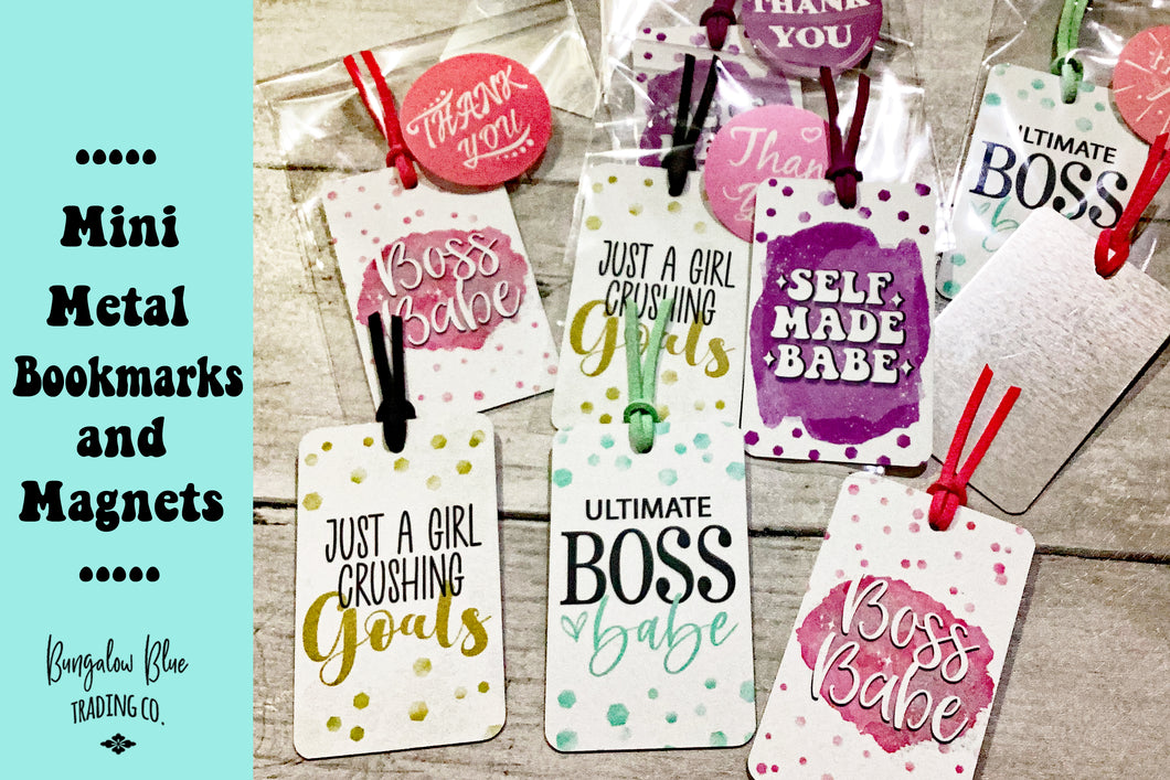 Boss Babe Mini Metal Bookmarks & Magnets