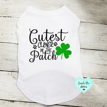 Load image into Gallery viewer, Cutest Clover In The Patch St. Patrick&#39;s Day Pet T Shirt For Dogs
