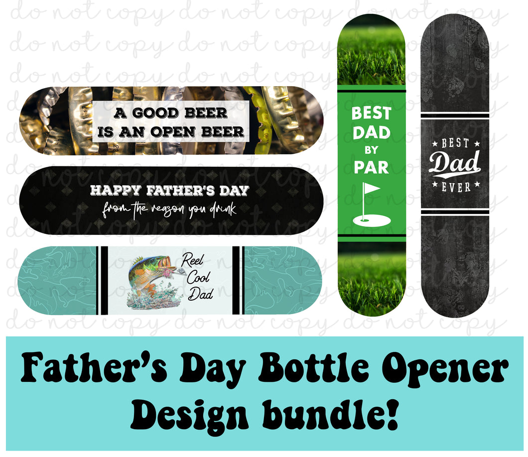 Father's Day Bottle Opener Design Bundle - Digital Download