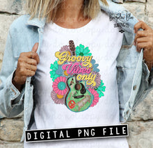 Load image into Gallery viewer, Groovy Vibes Only Hippie Guitar Digital Download
