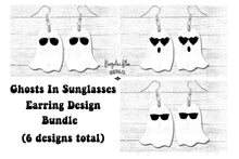 Load image into Gallery viewer, Ghost Wearing Sunglasses Earring Design Digital Bundle
