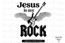 Load image into Gallery viewer, Jesus Is My Rock Guitar Wings Digital Design Download
