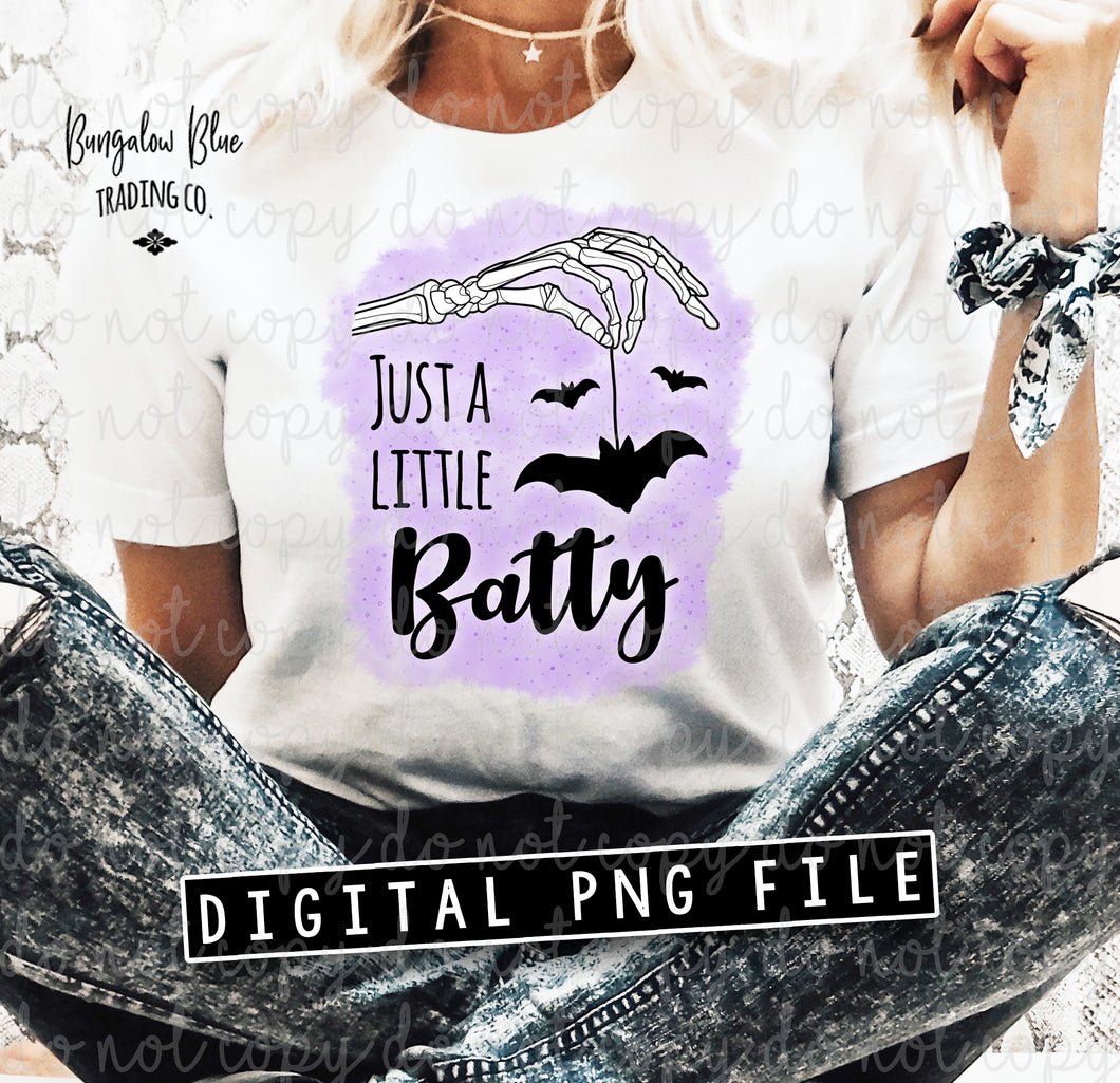 Just A Little Batty Full Color Digital Download