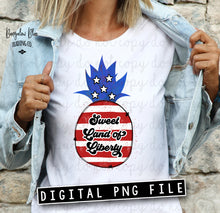Load image into Gallery viewer, Sweet Land of Liberty  4th of July Pineapple Bolt Digital Download
