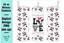 Load image into Gallery viewer, Love Cow  20 oz Skinny Tumbler Wrap Digital Download
