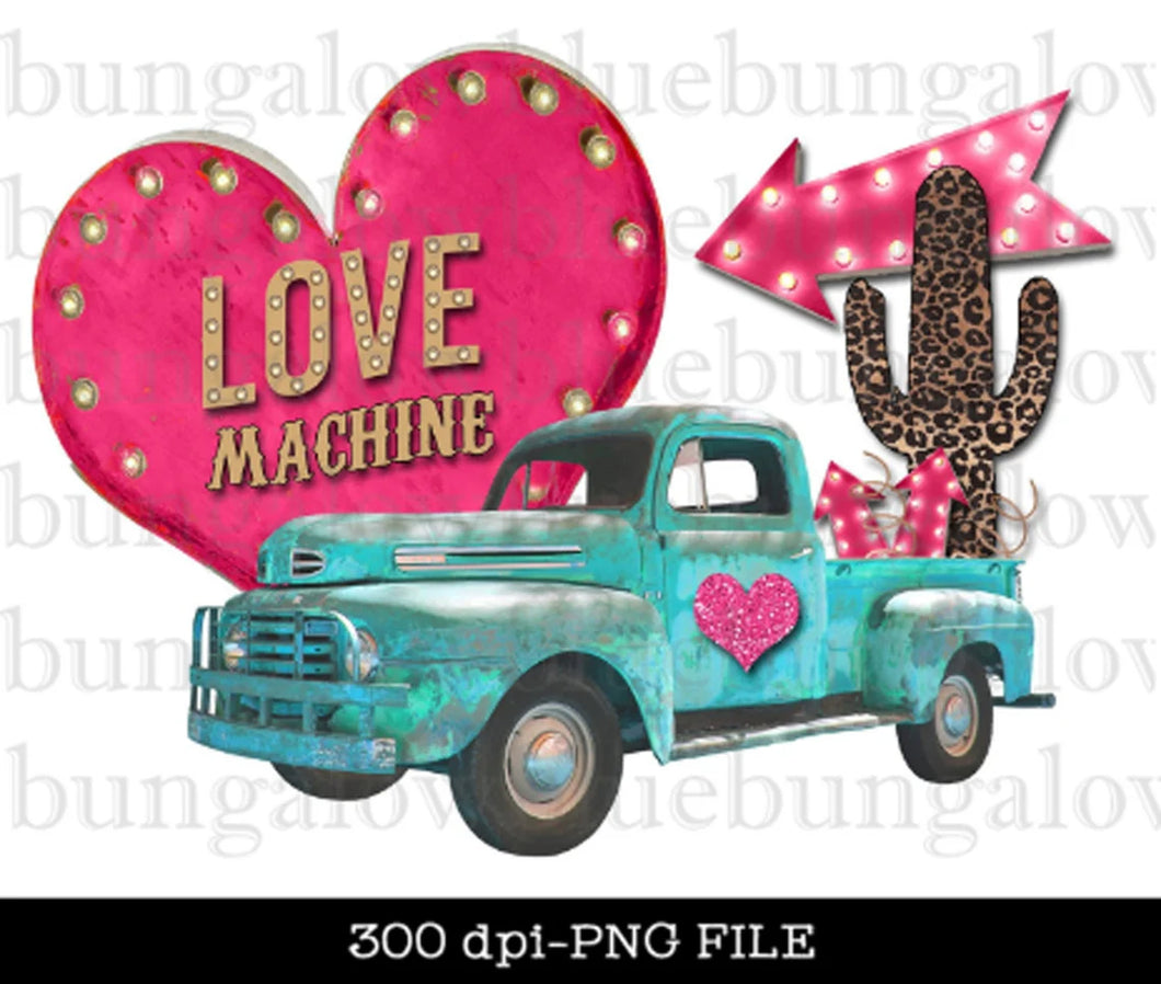 Love Machine Valentine Truck Digital Download