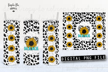 Load image into Gallery viewer, Mama Sunflower Cow Heart 20 oz Skinny Tumbler Wrap Honey Bee Digital Download
