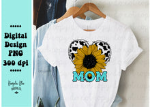 Load image into Gallery viewer, Sunflower Cow Heart Mom- Digital Download
