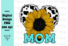 Load image into Gallery viewer, Sunflower Cow Heart Mom- Digital Download
