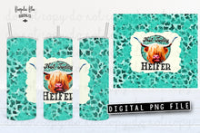 Load image into Gallery viewer, Not Today Heifer Highland Cow 20 oz Skinny Tumbler Seamless Design Wrap Digital Download
