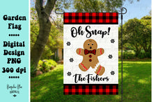 Load image into Gallery viewer, Oh Snap Gingerbread Man Garden Yard Flag Digital Download
