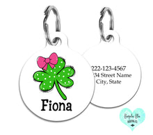 Load image into Gallery viewer, Cute Shamrock Pet ID Tag for Cats &amp; Dogs
