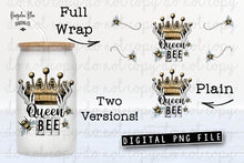 Load image into Gallery viewer, Queen Bee Skellie Digital Download for 16 oz Glass Can
