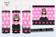 Load image into Gallery viewer, Retro Glamour Girl 20 oz Skinny Tumbler Digital Download
