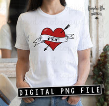 Load image into Gallery viewer, Retro Mom Tattoo Heart- Digital Download

