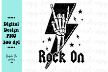 Load image into Gallery viewer, Rock On  Skellie Hand Lightening Digital Download
