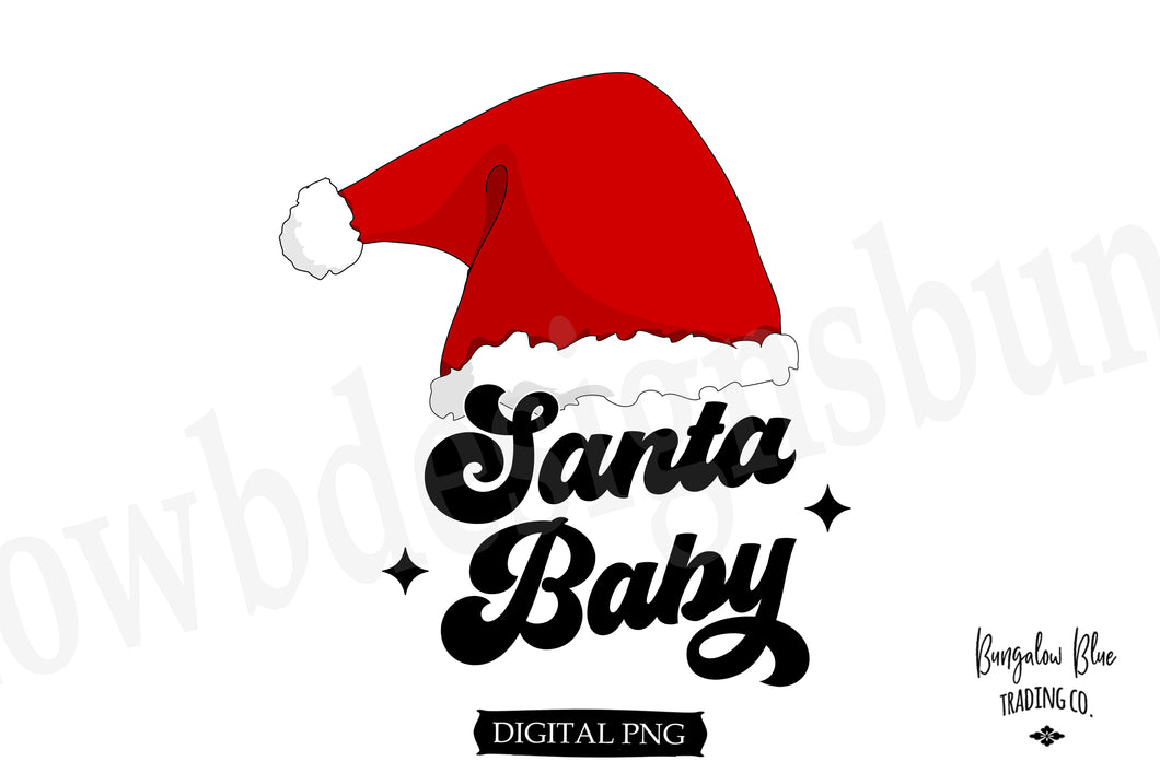 Santa Baby Santa Hat Digital Download