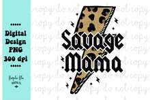 Load image into Gallery viewer, Savage Mama Leopard Lightening Bolt- Digital Download
