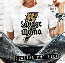 Load image into Gallery viewer, Savage Mama Leopard Lightening Bolt- Digital Download
