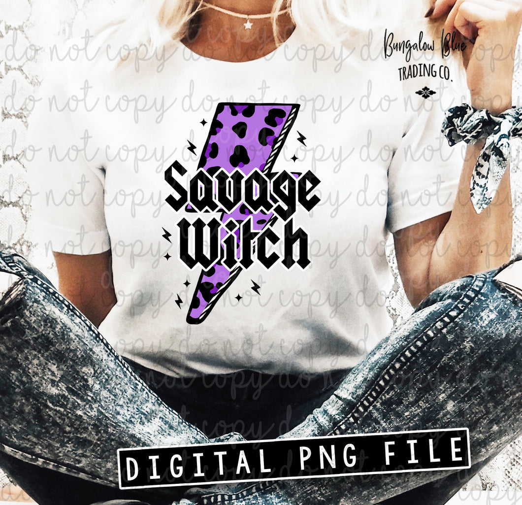 Savage Witch Lightening Bolt Digital Download