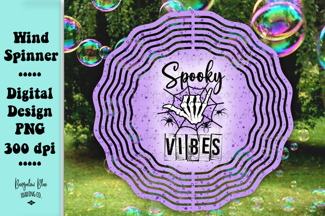 Spooky Vibes Halloween Wind Spinner Digital Download