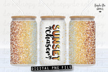 Load image into Gallery viewer, Sunset Chaser Glass Can Tumbler Wrap Digital Download
