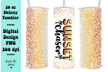 Load image into Gallery viewer, Sunset Chaser 20 oz Skinny Tumbler Wrap Digital Download
