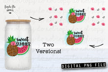 Load image into Gallery viewer, Sweet Summer Glass Can Tumbler Wrap Digital Download

