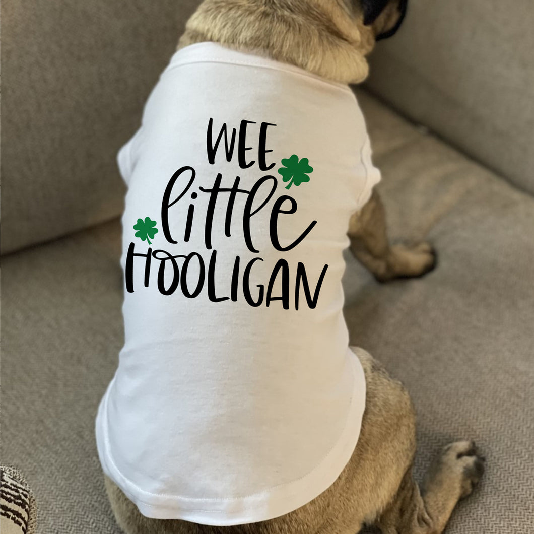 Wee Little Hooligan St. Patrick's Day Pet T Shirt For Dogs