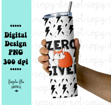 Load image into Gallery viewer, Zero Fox Given 20 oz Skinny Tumbler Seamless Design Wrap Digital Download
