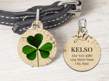 Load image into Gallery viewer, Vintage Shamrock Pet ID Tag
