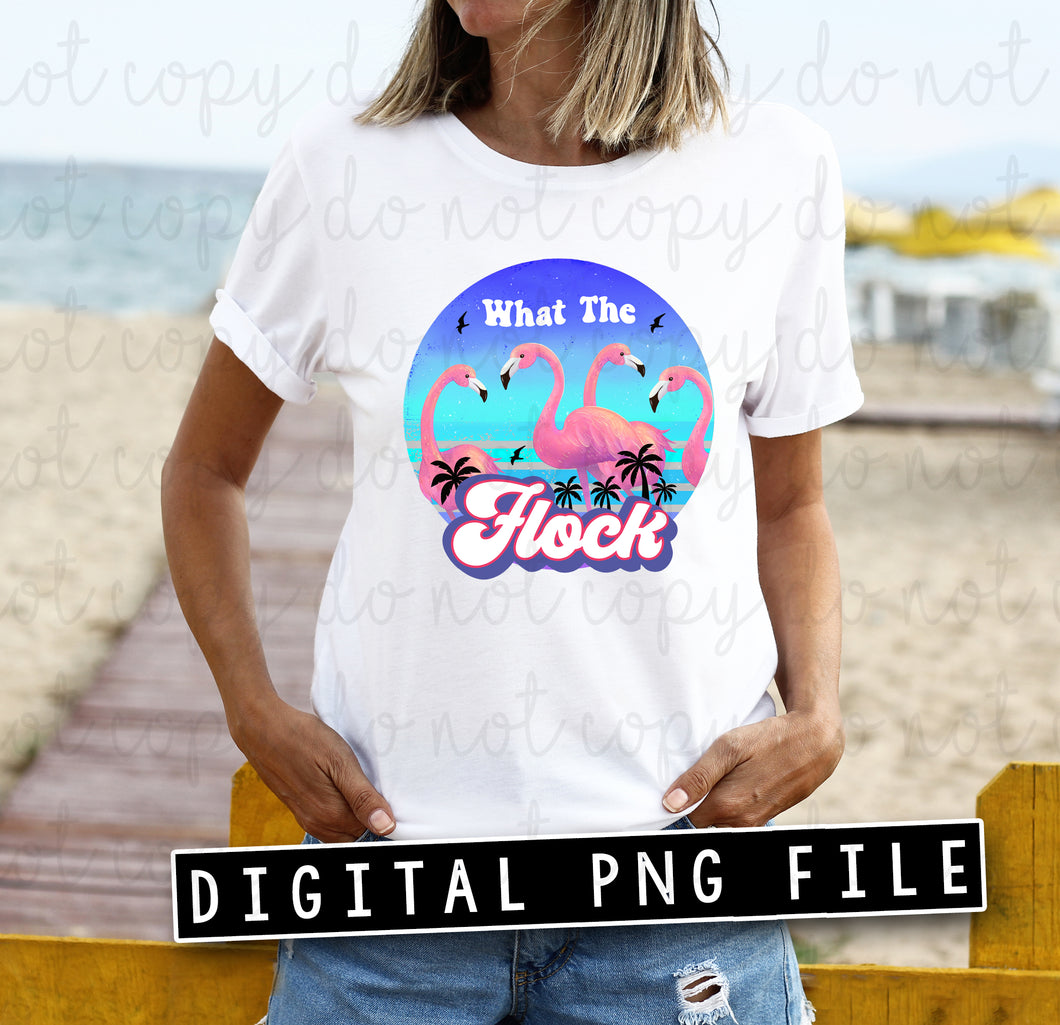 What the Flock Flamingo Summer Digital Design Download